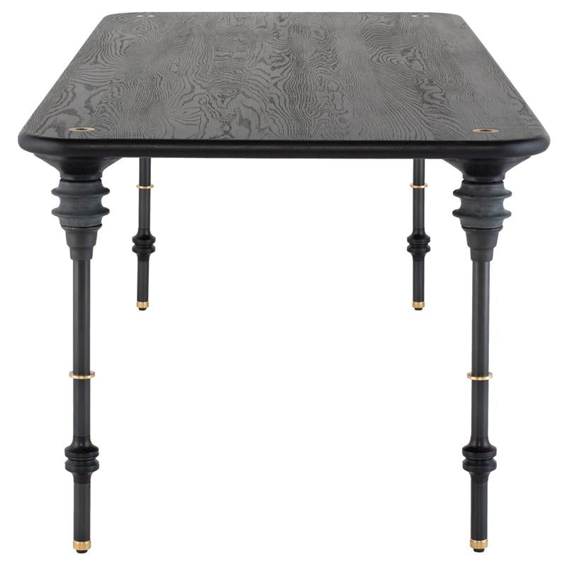 Kimbell Black Dining Table Black Concrete